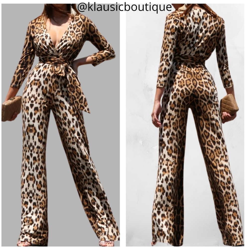 Leopard print jumpsuit